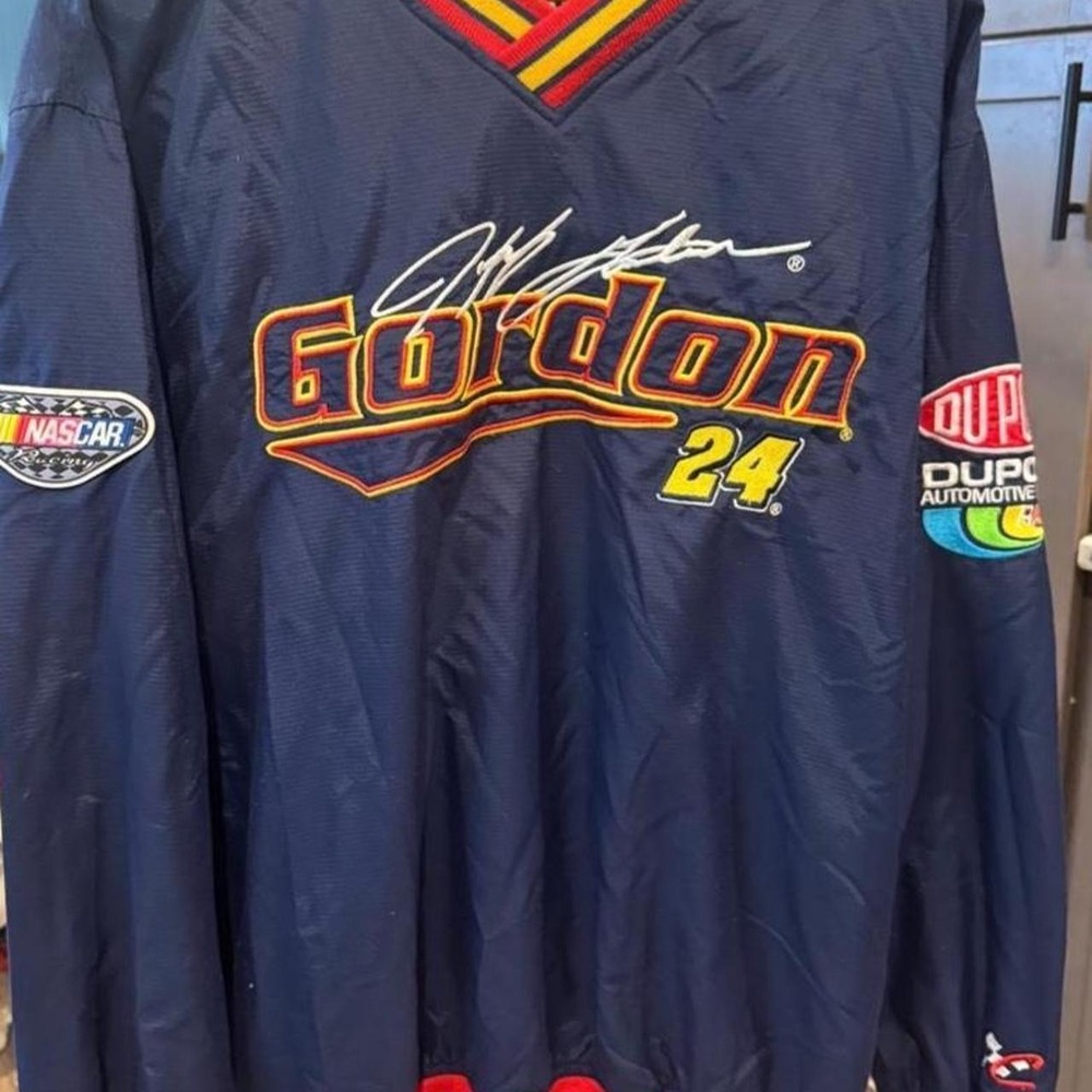 NASCAR Jeff Gordon navy windbreaker jacket Size M